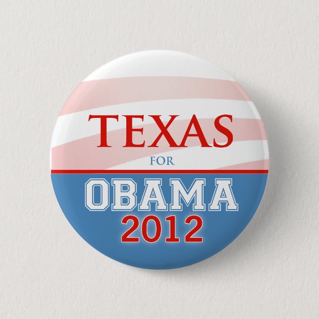 TEXAS for Obama 2012 2 Inch Round Button (Front)