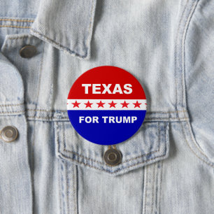 Texas For Trump 3 Inch Round Button
