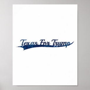 Texas For Trump Political Conservative Vintage Var Poster