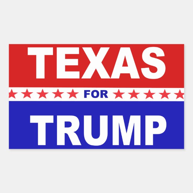 Texas For Trump Sticker (Front)