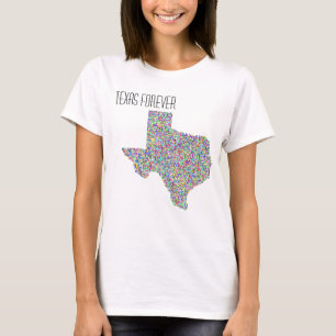 Texas Forever Colourful Graphic Baseball Tee