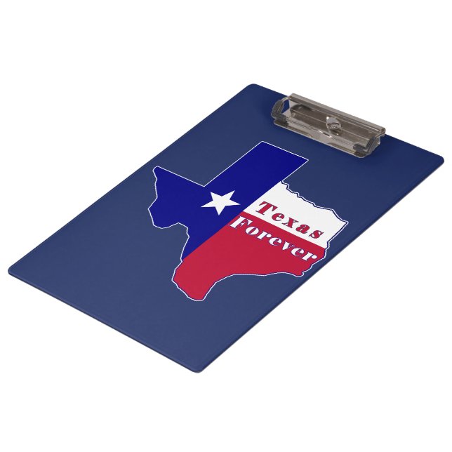 Texas Forever Flag Map Clipboard (Angled)
