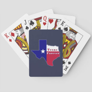 Texas Forever Flag Map Playing Cards