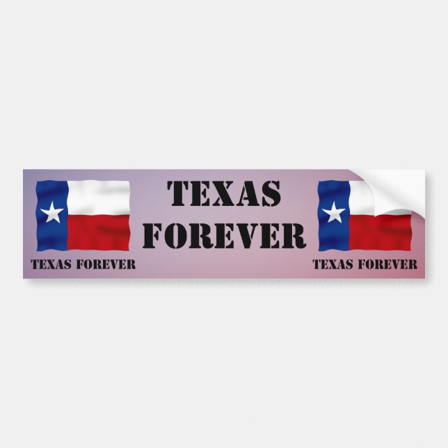 TEXAS FOREVER - Flag Text - Multi_Products Bumper Sticker (Front)