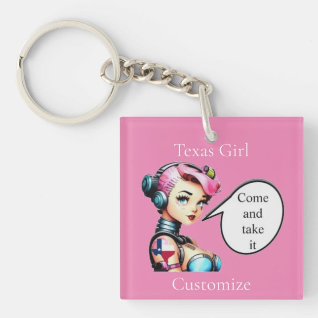 Texas Girl Thunder_Cove  Keychain (Front)