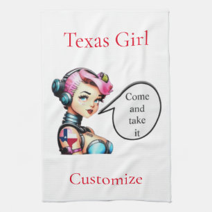 Texas Girl Thunder_Cove Kitchen Towel