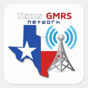Texas GMRS Network - 3" Decals Square Sticker