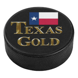 TEXAS GOLD HOCKEY PUCK