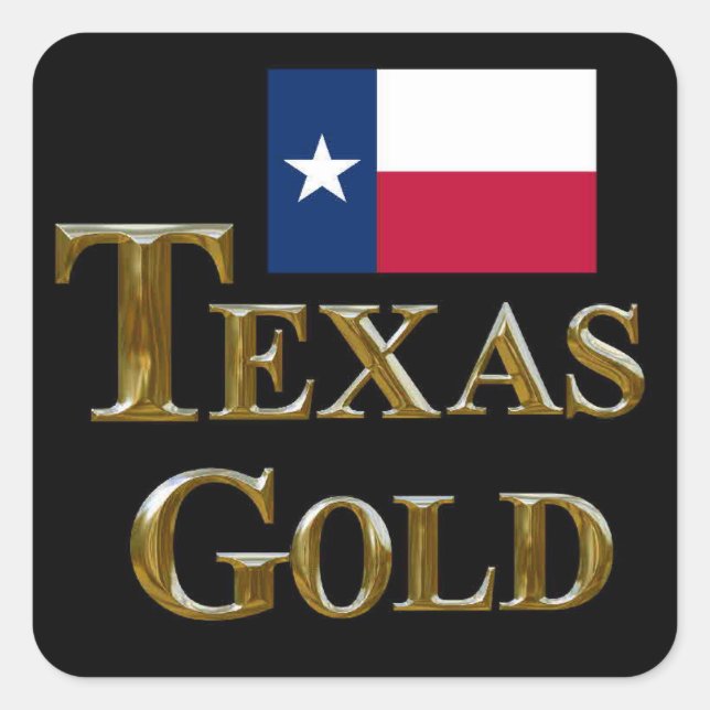 TEXAS GOLD SQUARE STICKER (Front)