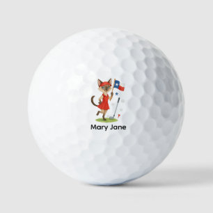 Texas Golferholding flag of Texas Golf Balls