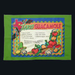 Texas Guacamole Recipe Kitchen Towel<br><div class="desc">Great vintage Texas Guacamole recipe postcard repurposed!</div>