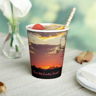 Texas Hill Country Sunset Paper cup