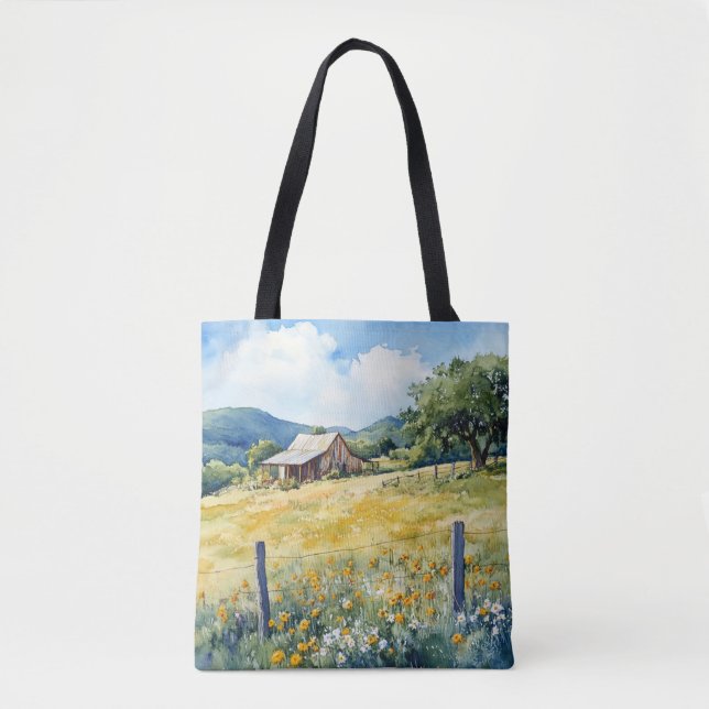 Texas Hill Country Tote Bag (Front)