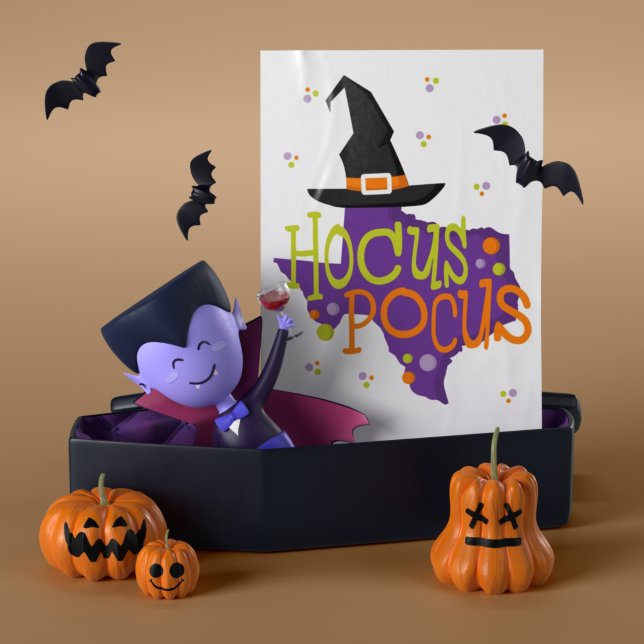 Texas Hocus Pocus Halloween Postcard (Creator Uploaded)