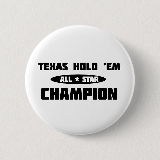 Texas Hold 'Em Champion 2 Inch Round Button (Front)