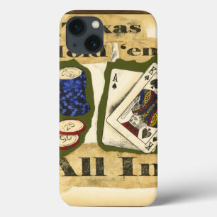 Texas Hold 'Em Hand with King and Ace iPhone 13 Case
