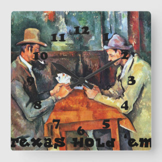 Texas Hold ‘em Poker Square Wall Clock