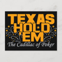 Texas Hold 'Em postcard