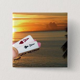 Texas Hold ‘em Sunset 2 Inch Square Button