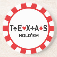 Texas Holdem Poker Chip coasters
