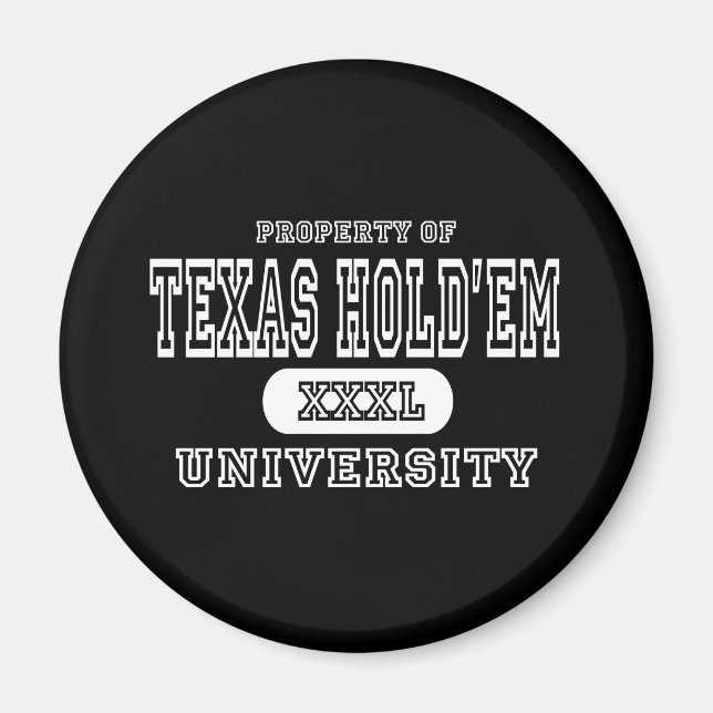 Texas Holdem University Dark Magnet (Front)
