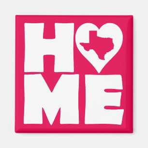 Texas Home Heart State Fridge Magnet