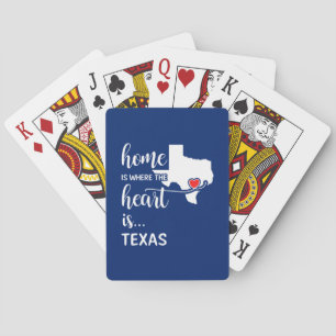 Texas home is where the heart is playing cards
