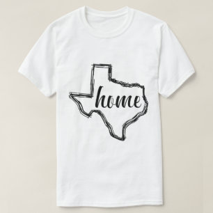 Texas Home State Outline Map T-Shirt