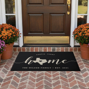 Texas Home State Personalized Doormat