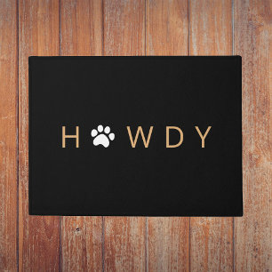 Texas Howdy Pet Paw Welcome Door Mat