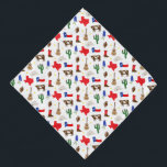 Texas Icons Bandana<br><div class="desc">This bandana features all your favourite Texas icons; cowboy hats,  boots,  cacti,  guitars,  bluebonnets,  footballs,  longhorns,  and of course,  the Texas flag!</div>