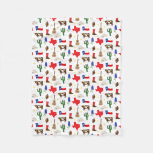 Texas Icons Fleece Blanket