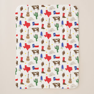 Texas Icons  Sherpa Blanket