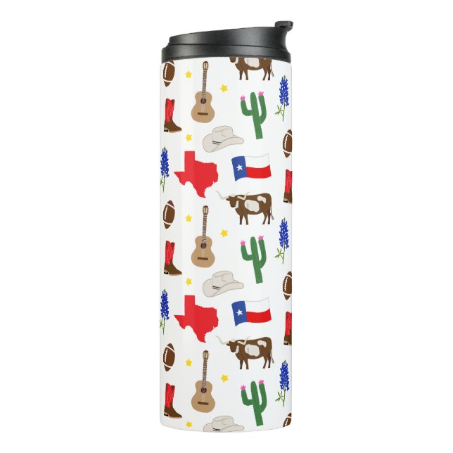 Texas Icons Thermal Tumbler (Rotated Left)