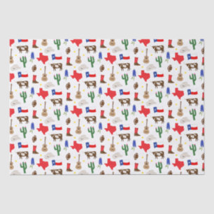 Texas Icons Tissue Paper