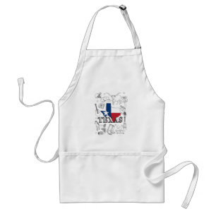 Texas Illustration Doodles of Texas Texas Pattern Standard Apron