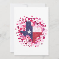 Texas in a Field of Hearts - Valentine's Day