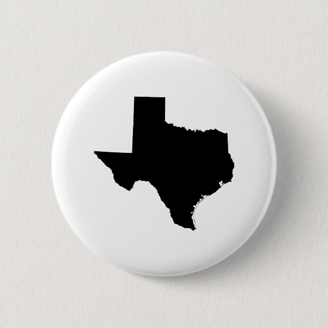 Texas in Black and White 2 Inch Round Button (Front)