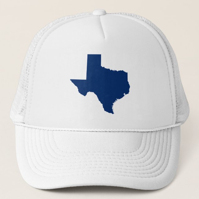 Texas in Blue Trucker Hat (Front)