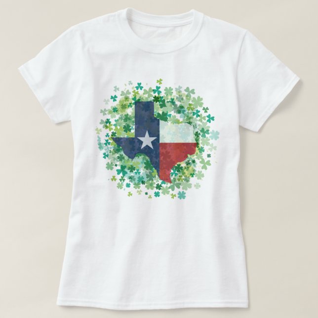 Texas in Clover - St. Patrick's Day T-Shirt (Design Front)