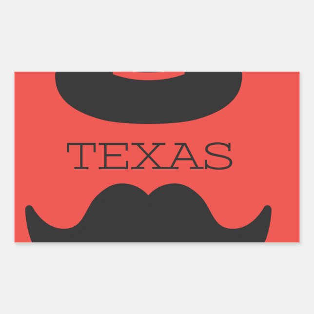 Texas in RED Sticker (Front)