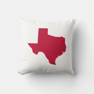 Texas in Red Throw Pillow