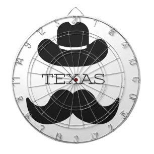 Texas in White Dartboard