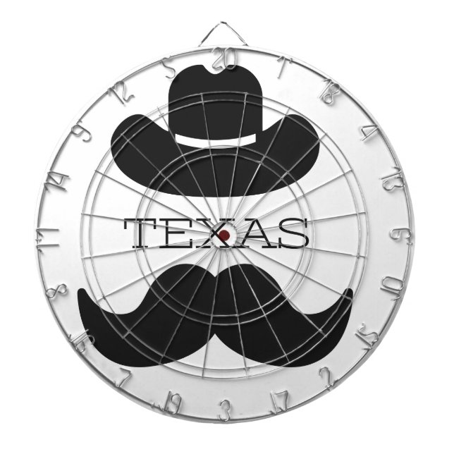 Texas in White Dartboard (Front)