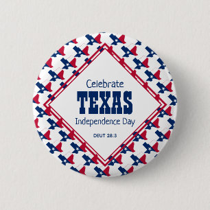 TEXAS INDEPENDENCE DAY Christian 2 Inch Round Button