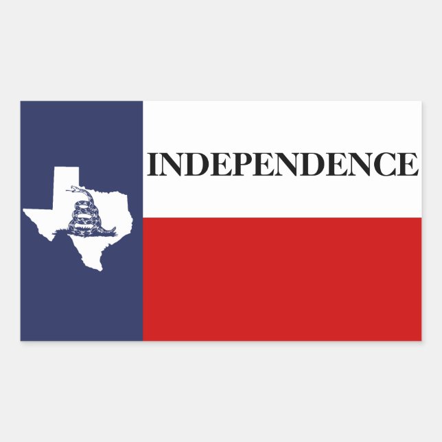 Texas Independence - Lone Star Flag Gadsden Sticker (Front)