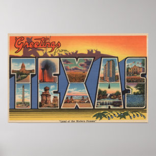 Texas (Land of the Modern Pioneer) Poster