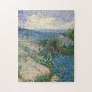 Texas Landscape With Bluebonnets Julian Onderdonk Jigsaw Puzzle