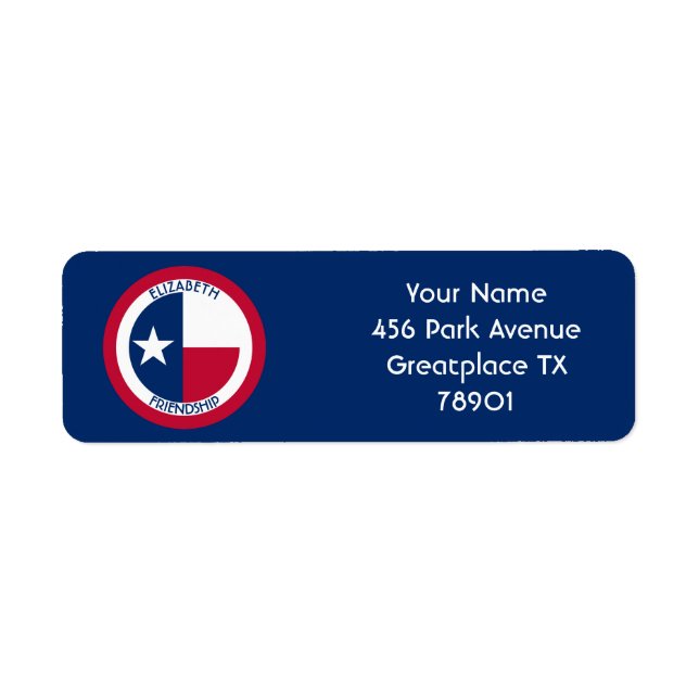 Texas L'étoile solitaire Drapeau personnalisé (Devant)