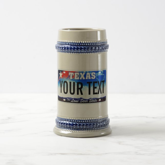 Texas license plate mug (Center)